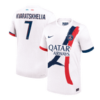 Soccer Kits Authentic  KVARATSKHELIA #7 PSG Away Soccer Jersey 2024/25 White