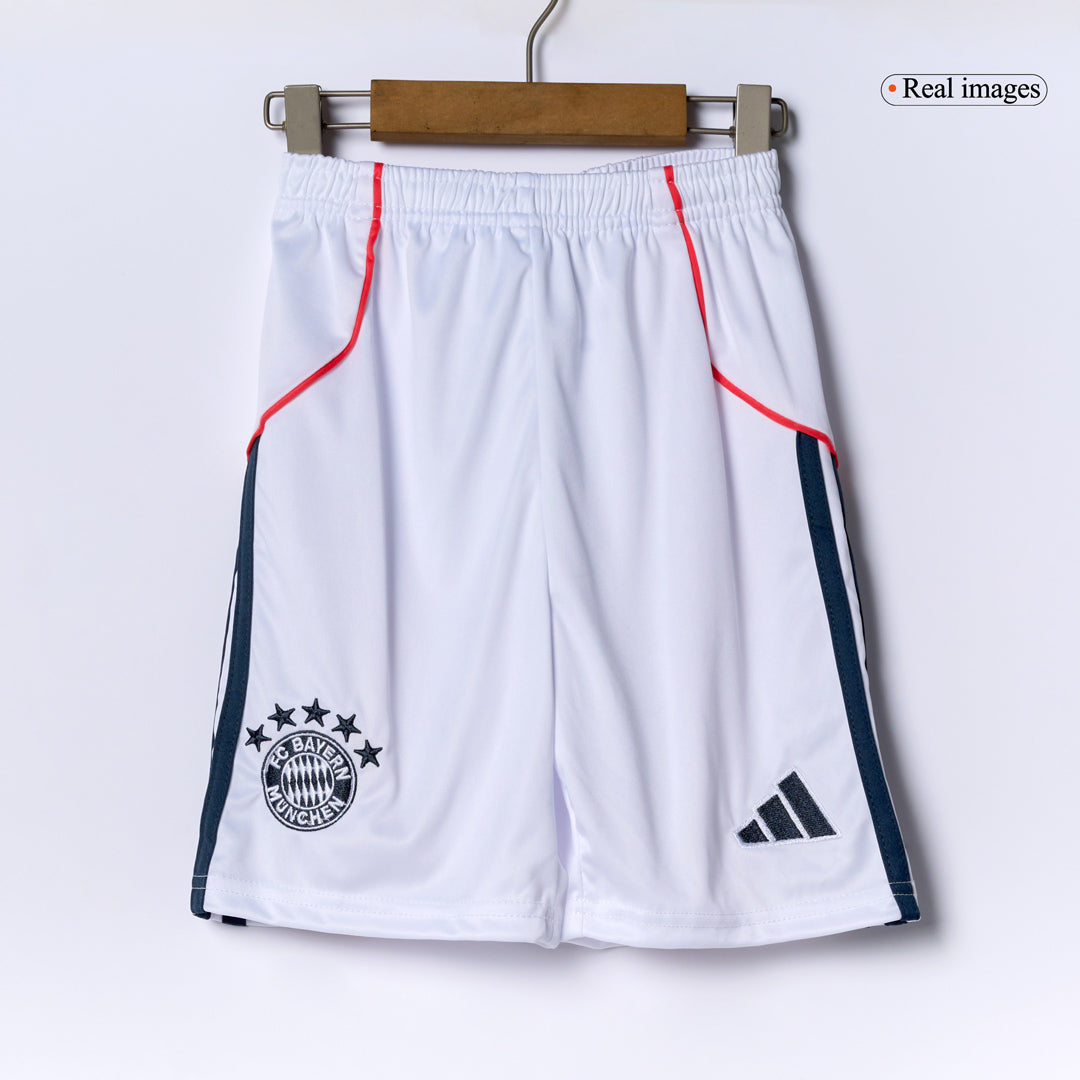 Maillot de football extérieur Bayern Munich 2025/26 pour enfant (maillot, short, chaussettes) Blanc
