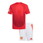 Camiseta de fútbol local del Manchester United para niños (camiseta y pantalón corto) 2024/25
