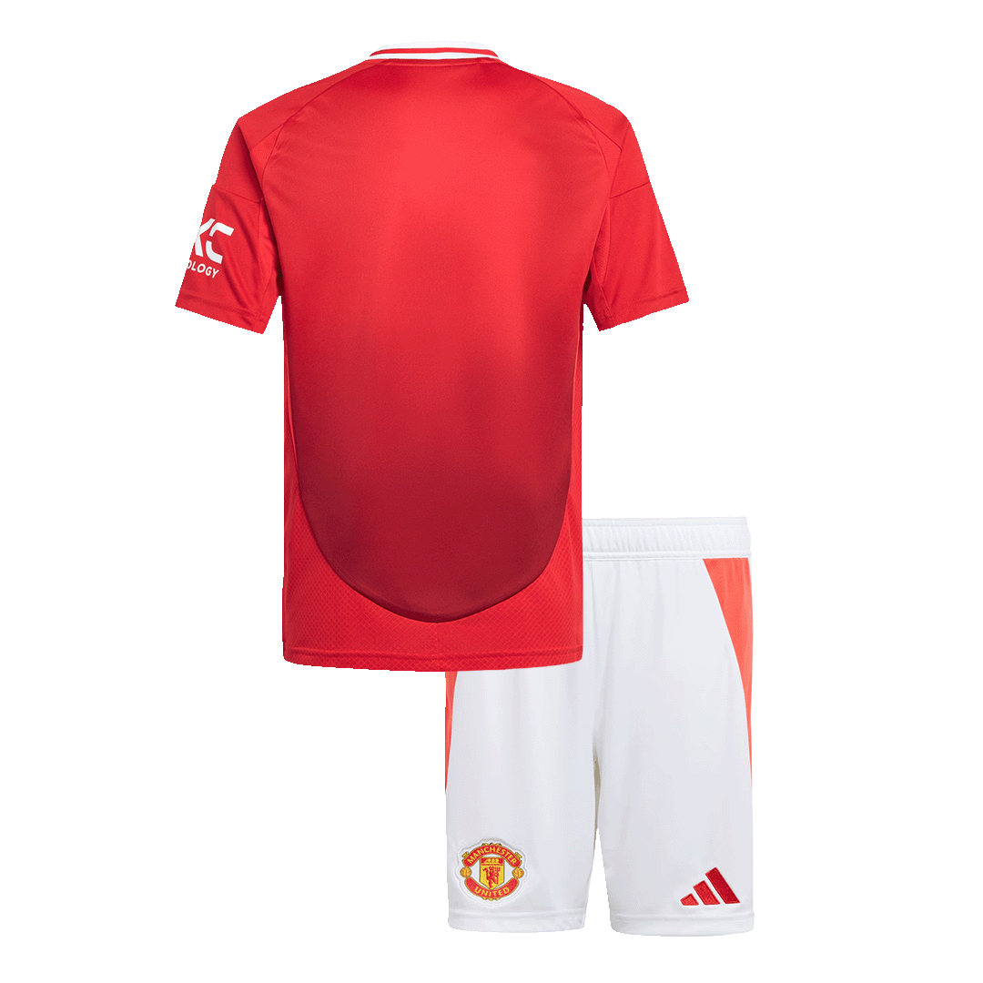 Camiseta de fútbol local del Manchester United para niños (camiseta y pantalón corto) 2024/25
