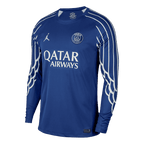 Camiseta de fútbol de manga larga de visitante del PSG 2024/25 azul marino