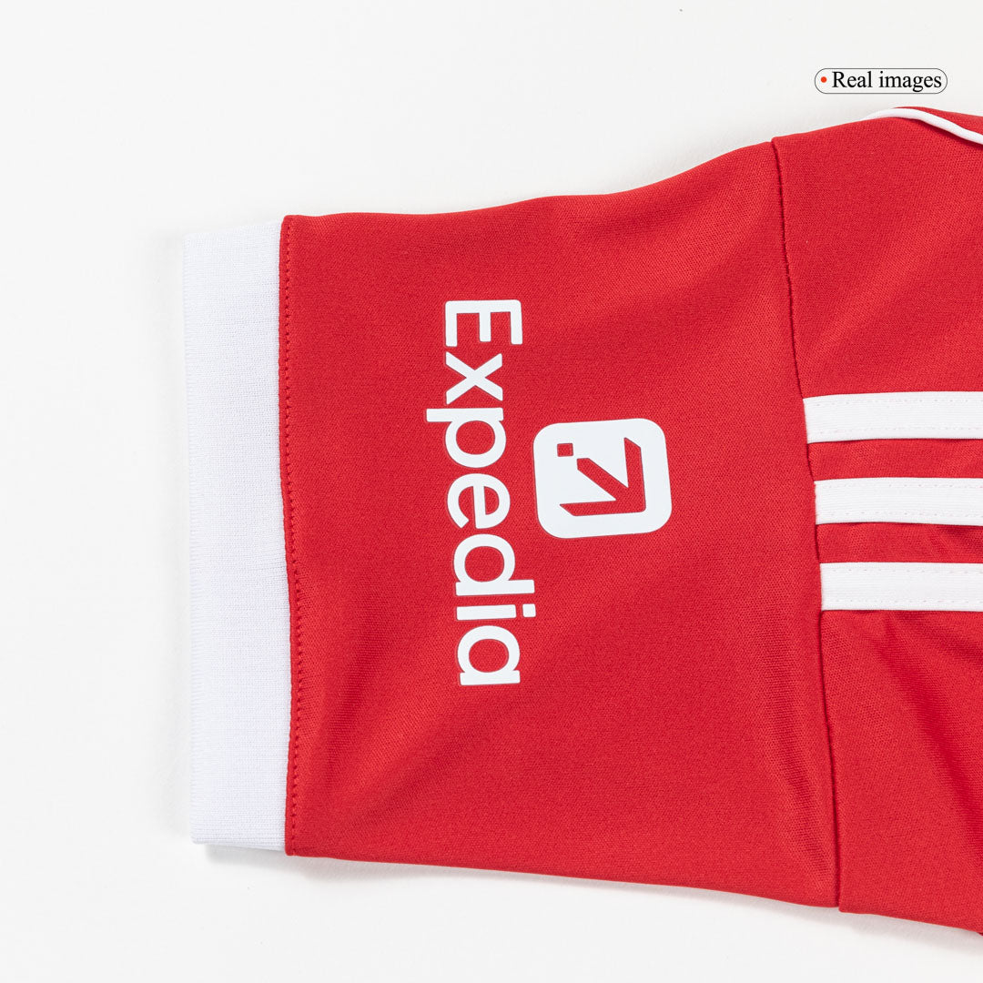 Kit de fútbol para niños: camiseta de fútbol local del Liverpool (camiseta y pantalones cortos), talla 25/26, color rojo