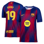 Camiseta de fútbol local ROONY #19 del Barcelona 2025/26, roja y azul - UCL