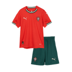 Kits de fútbol para niños: camiseta local de Portugal (camiseta y pantalones cortos) 2025, color rojo