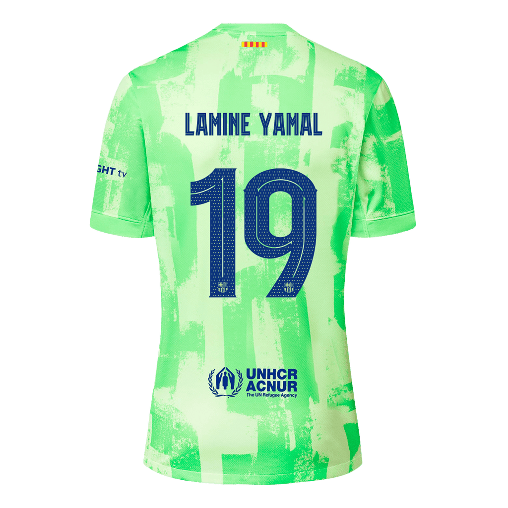 Maillot de football extérieur LAMINE YAMAL #19 Barcelone 2024/25 - UCL