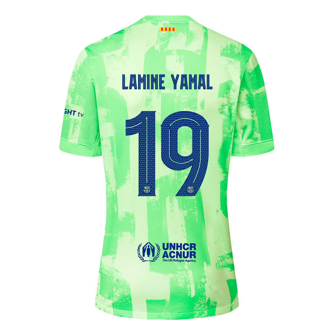 Maillot de football extérieur LAMINE YAMAL #19 Barcelone 2024/25 - UCL
