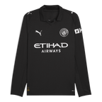 Soccer Kits 25/26 Manchester City Away Long Sleeve Soccer Jersey Black
