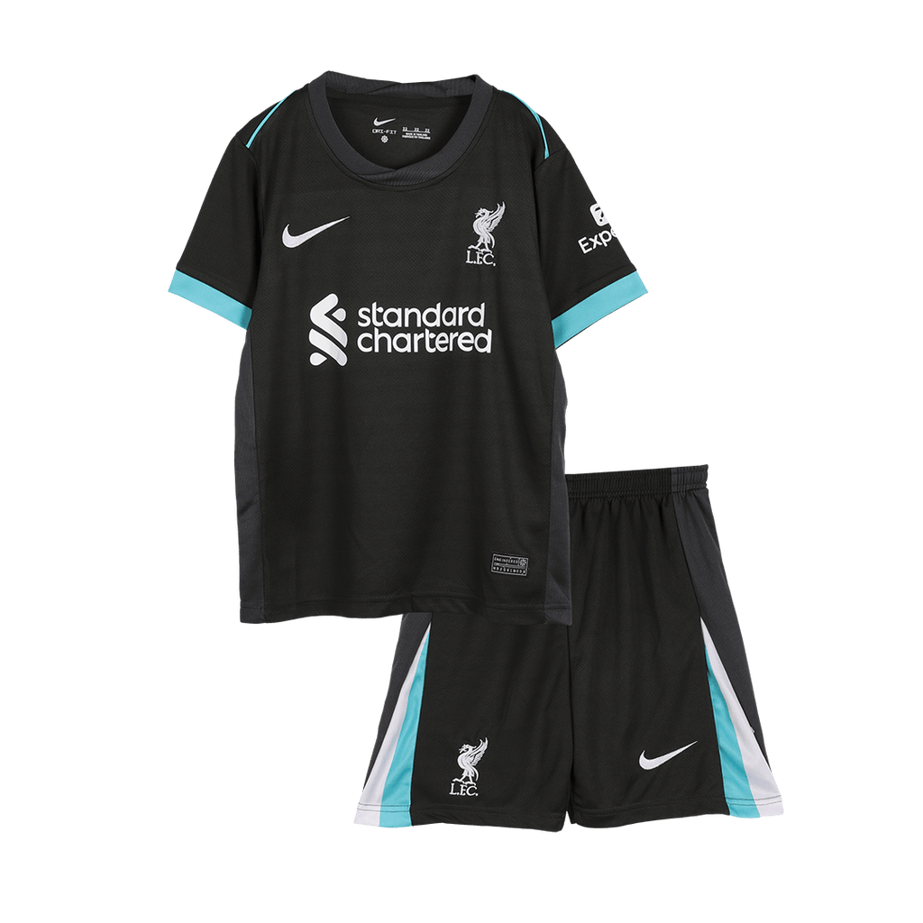 Camiseta de visitante del Liverpool para niños (camiseta y pantalón corto) 2024/25 