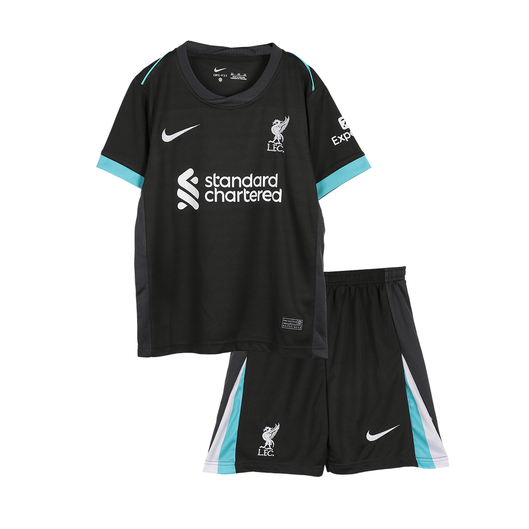 Camiseta de visitante del Liverpool para niños (camiseta y pantalón corto) 2024/25 