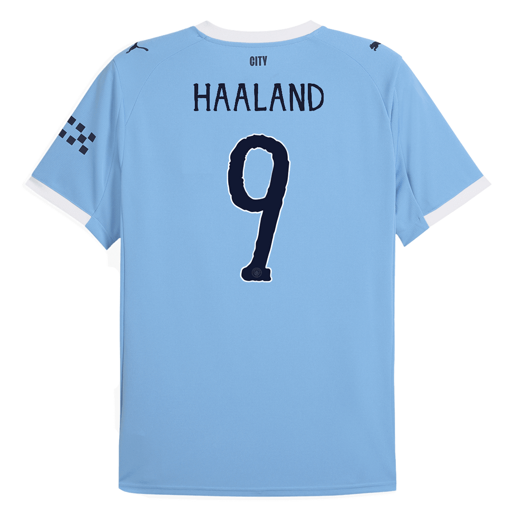 Maillot de football HAALAND #9 Manchester City Domicile 2025/26 Bleu - Coupe du Monde des Clubs
