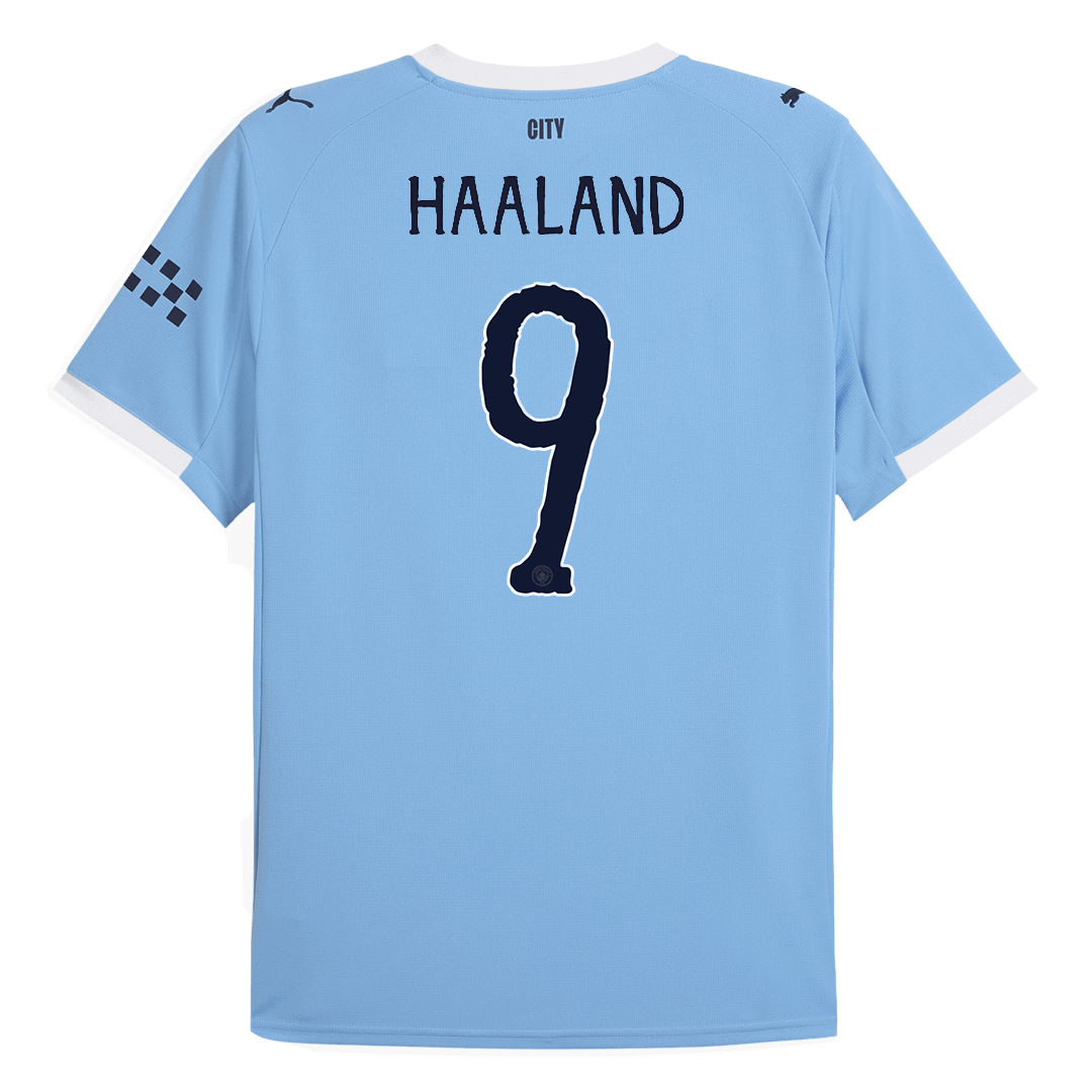 Maillot de football HAALAND #9 Manchester City Domicile 2025/26 Bleu - Coupe du Monde des Clubs