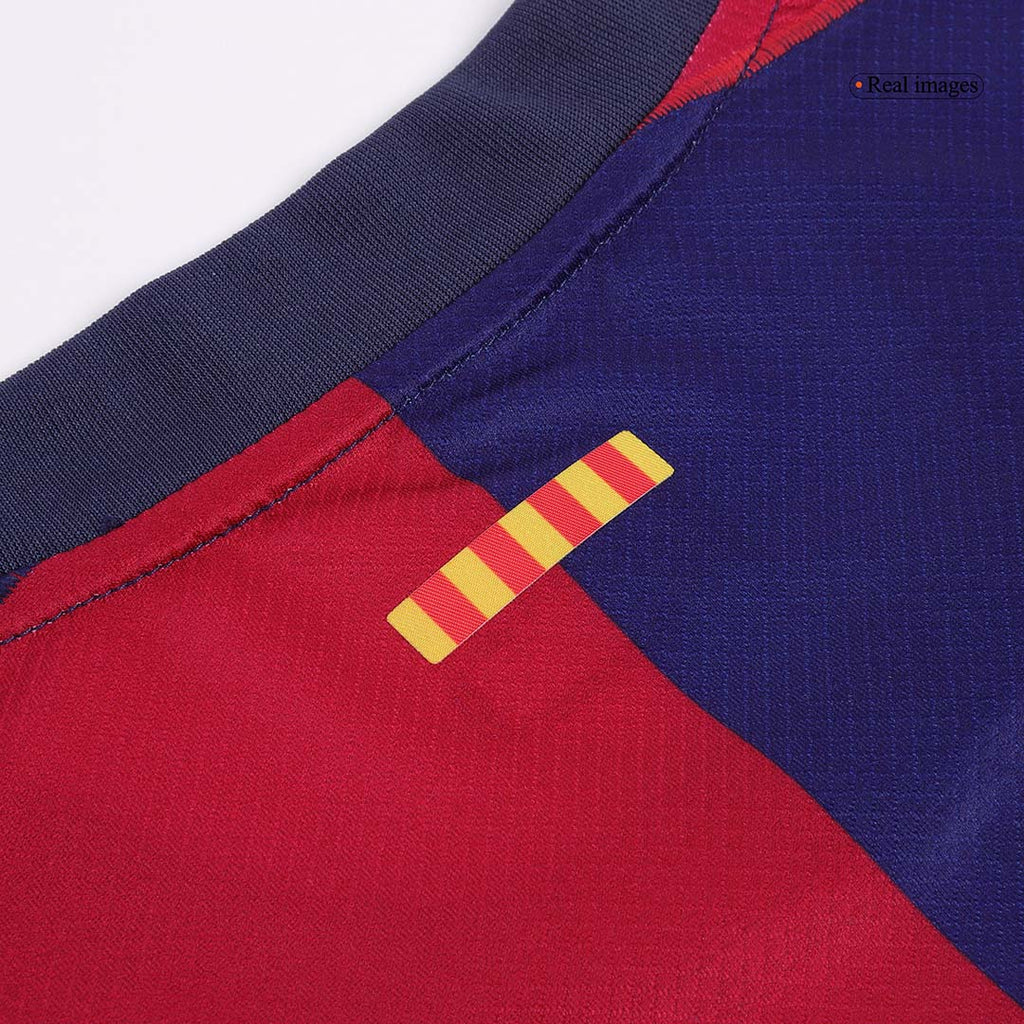 Maillot de football LEWANDOWSKI #9 Barcelone Domicile 2024/25 - Logo Spotify sans texte