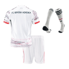 Maillot de football extérieur Bayern Munich 2025/26 pour enfant (maillot, short, chaussettes) Blanc