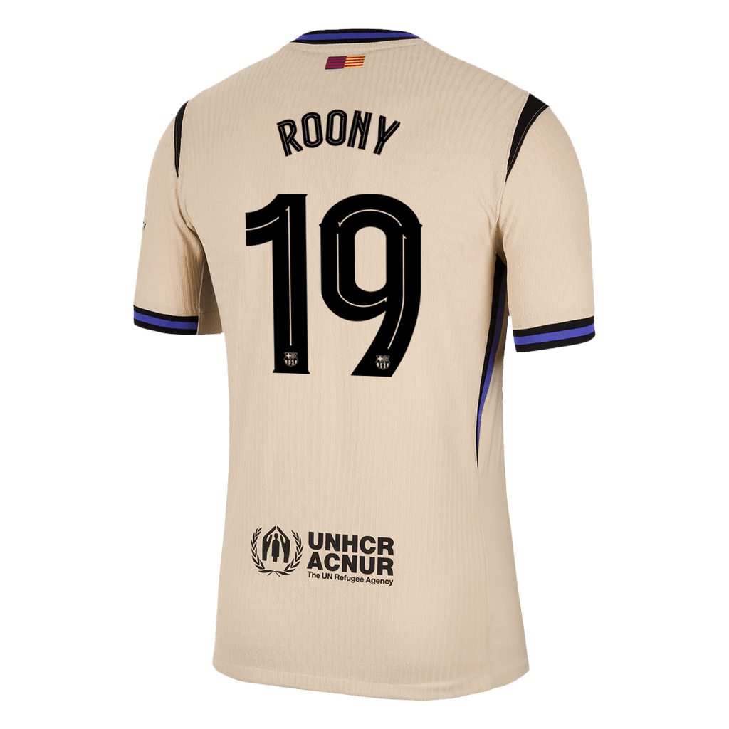 Camiseta de fútbol ROONY #19 Auténtica del Barcelona 2025/26, amarilla - UCL