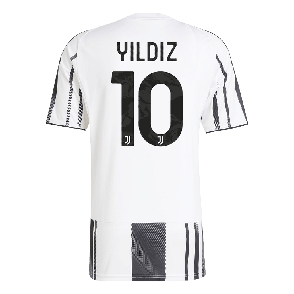 Soccer Kits YILDIZ #10 Juventus Home Soccer Jersey 2025/26 Black&White