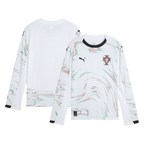 Camiseta de fútbol de Portugal de manga larga para visitante 2025, blanca
