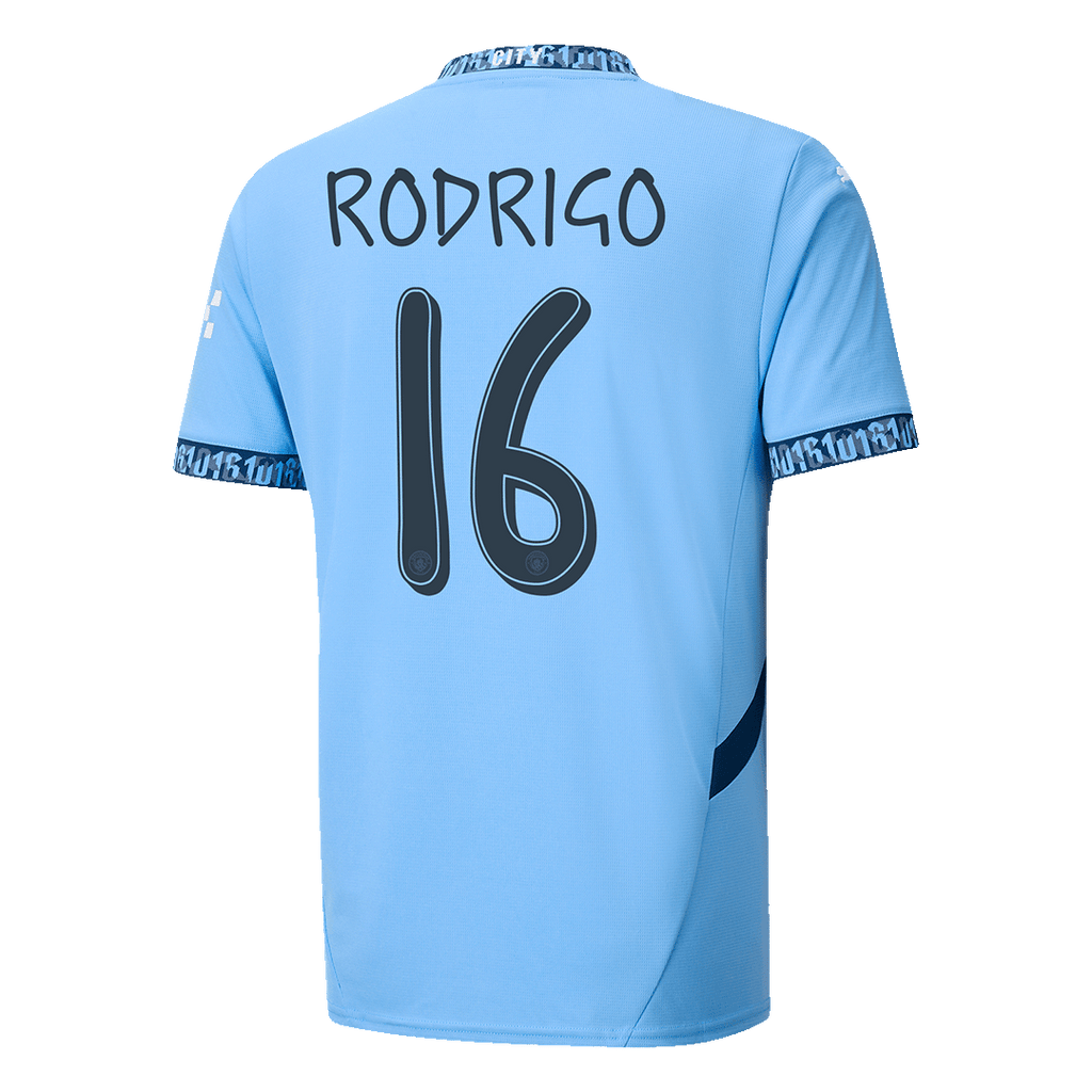Camiseta de fútbol local RODRIGO #16 del Manchester City 2024/25 - UCL
