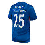 Soccer Kits WORLD CHAMPIONS #25 Chelsea Home Soccer Jersey 2025/26 Blue - with chest badge
