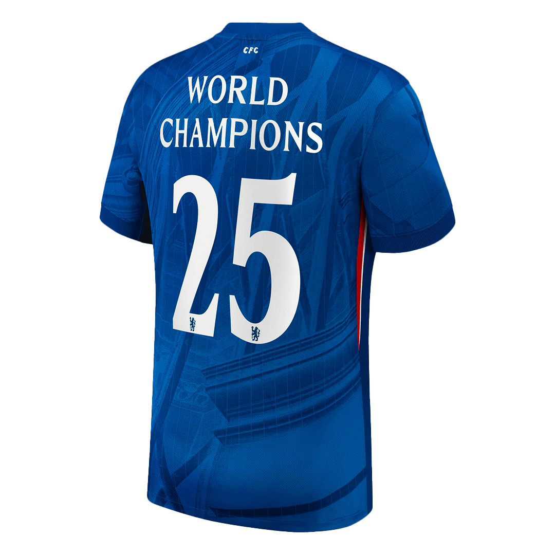 Soccer Kits WORLD CHAMPIONS #25 Chelsea Home Soccer Jersey 2025/26 Blue - with chest badge