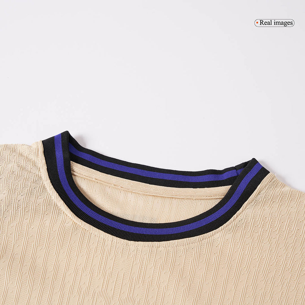 Maillot de football LAMINE YAMAL #10 Authentique Barcelone Extérieur 2025/26 Jaune - UCL