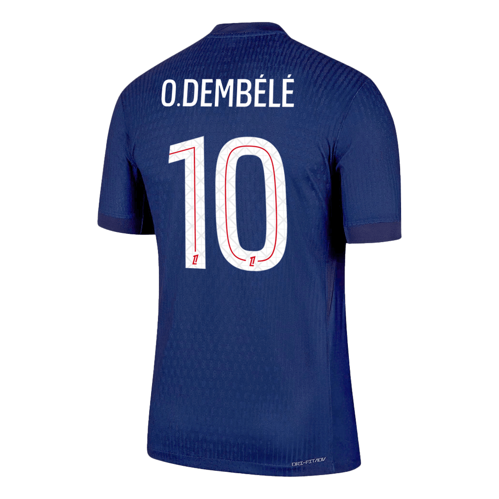 Soccer Kits Authentic O.DEMBÉLÉ #10 PSG Home Soccer Jersey 2025/26 Navy