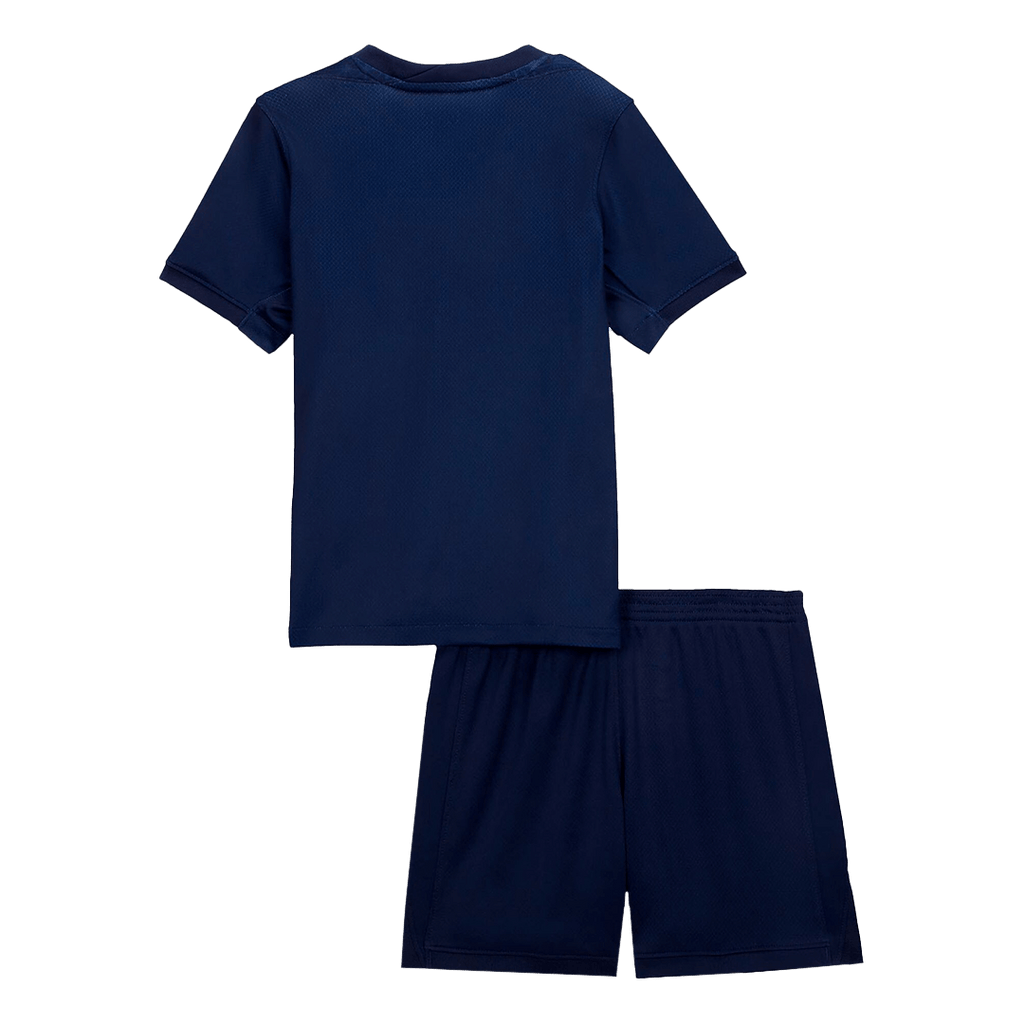 Kit de fútbol para niños: camiseta local del PSG (camiseta y pantalones cortos) 2025/26, azul marino