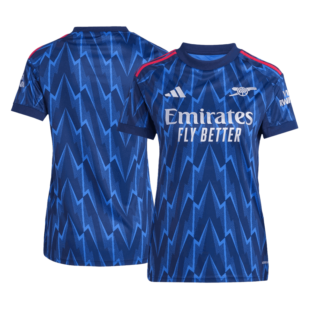 Camiseta de fútbol visitante del Arsenal para mujer 2025/26 azul