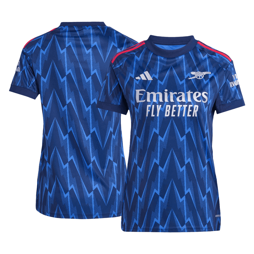 Camiseta de fútbol visitante del Arsenal para mujer 2025/26 azul