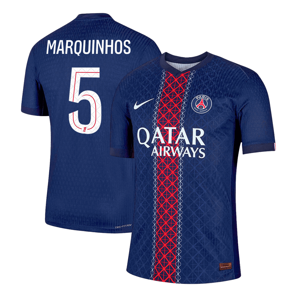 Soccer Kits Authentic MARQUINHOS #5 PSG Home Soccer Jersey 2025/26 Navy