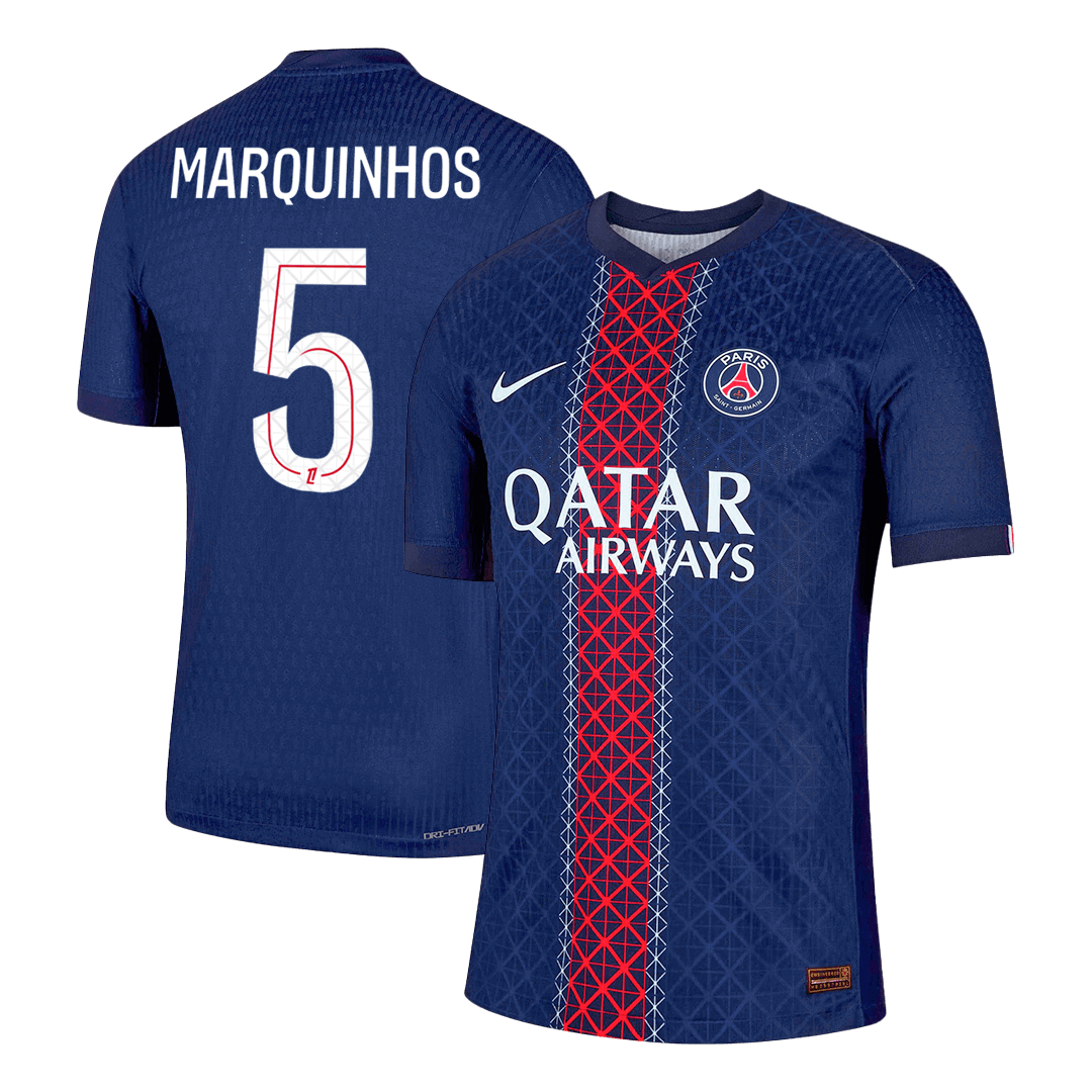 Soccer Kits Authentic MARQUINHOS #5 PSG Home Soccer Jersey 2025/26 Navy