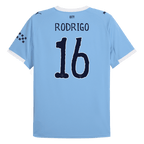 Camiseta de fútbol local RODRIGO #16 del Manchester City 2025/26 Azul - Copa Mundial de Clubes
