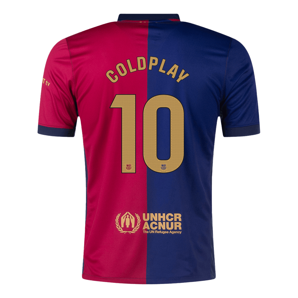 Soccer Kits COLDPLAY #10 Barcelona Home Soccer Jersey 2024/25 - COLDPLAY