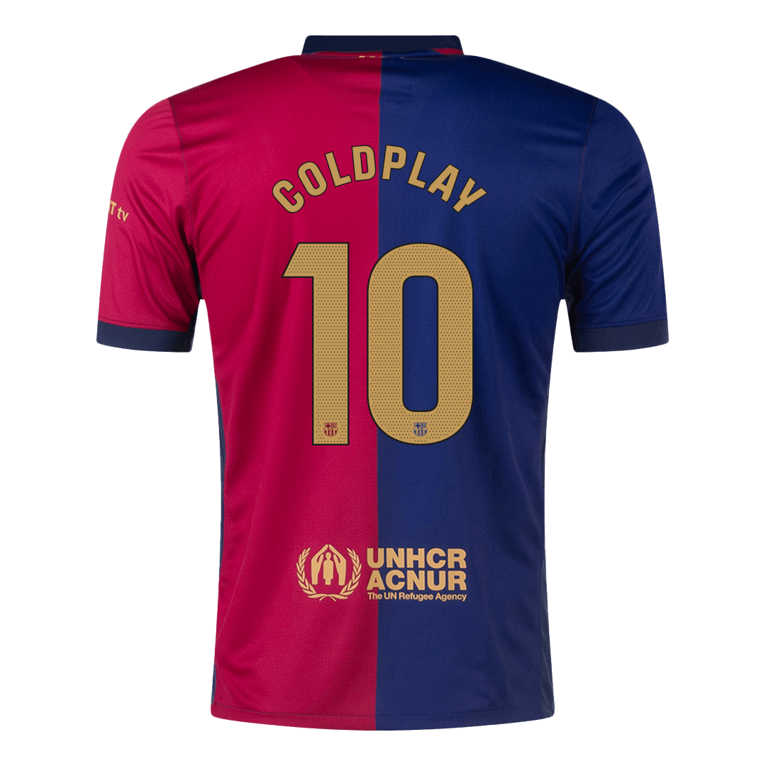 Soccer Kits COLDPLAY #10 Barcelona Home Soccer Jersey 2024/25 - COLDPLAY