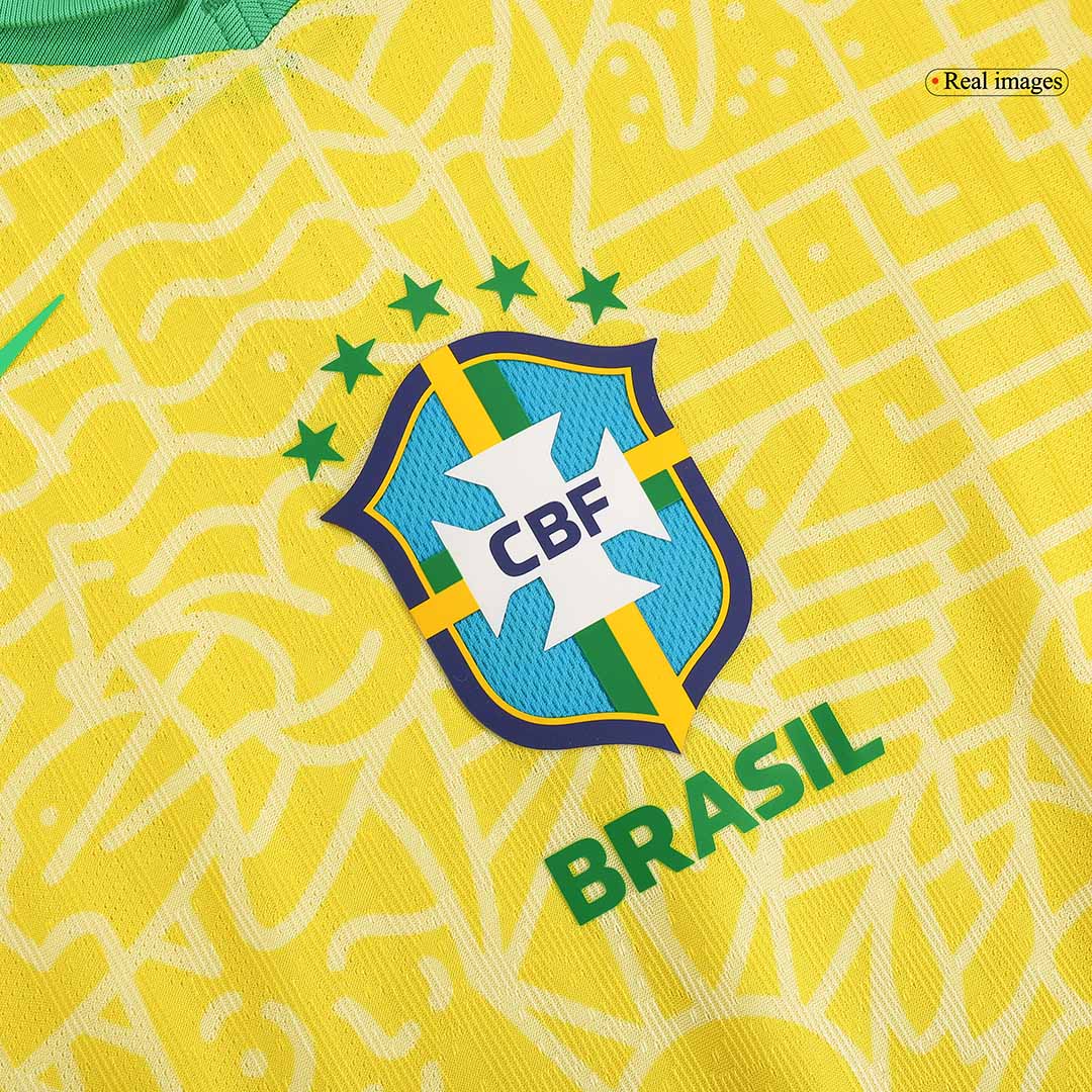Soccer Kits Authentic Brazil Home Soccer Jersey Copa America 2024