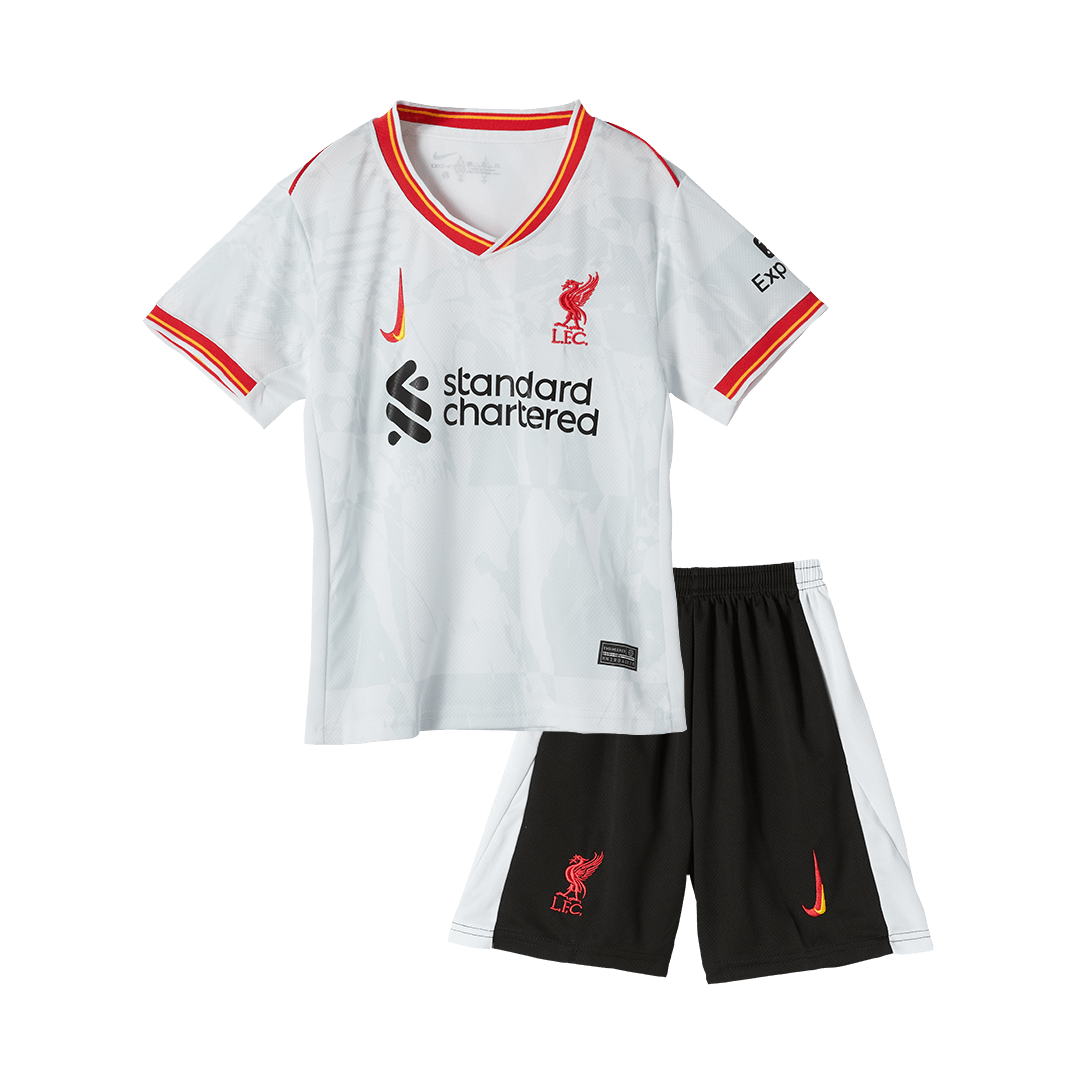 Maillots de football Liverpool pas chers pour enfant, troisième maillot extérieur 2024/25 (maillot + short)