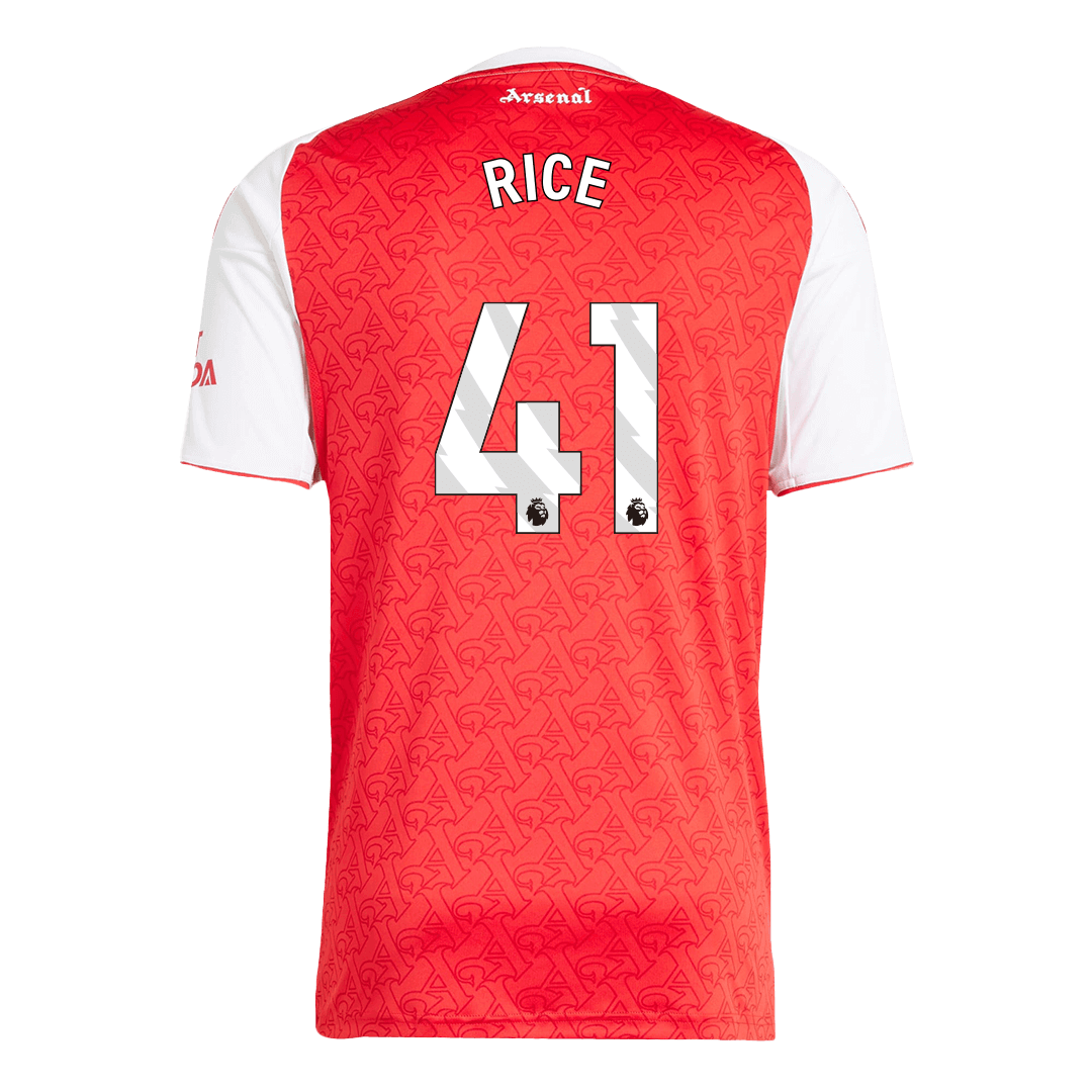Kits de fútbol RICE #41 Arsenal Home Soccer Jersey 2025/26 Rojo
