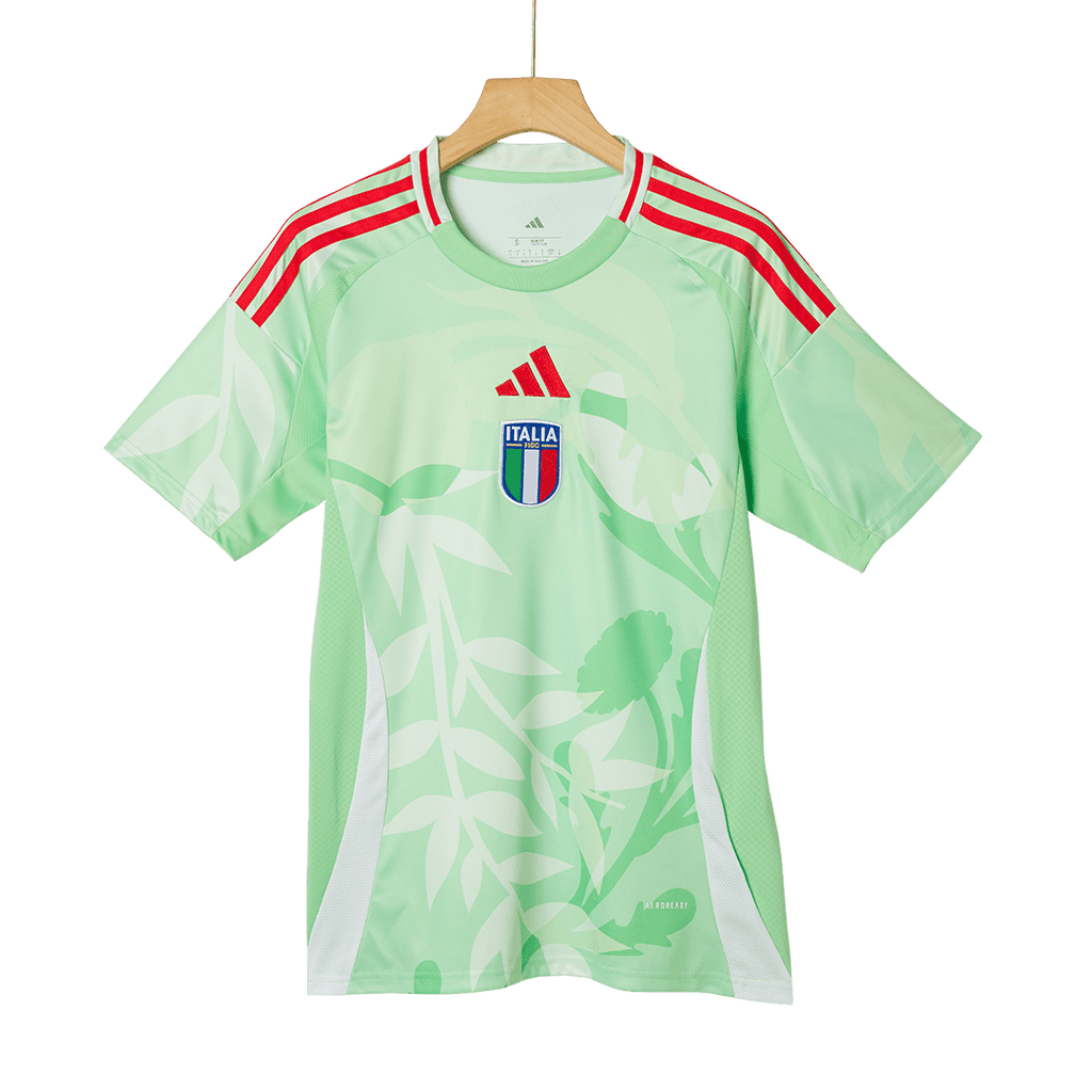 Maillot de football extérieur Italie 2025 vert pour homme - Championnat d'Europe féminin