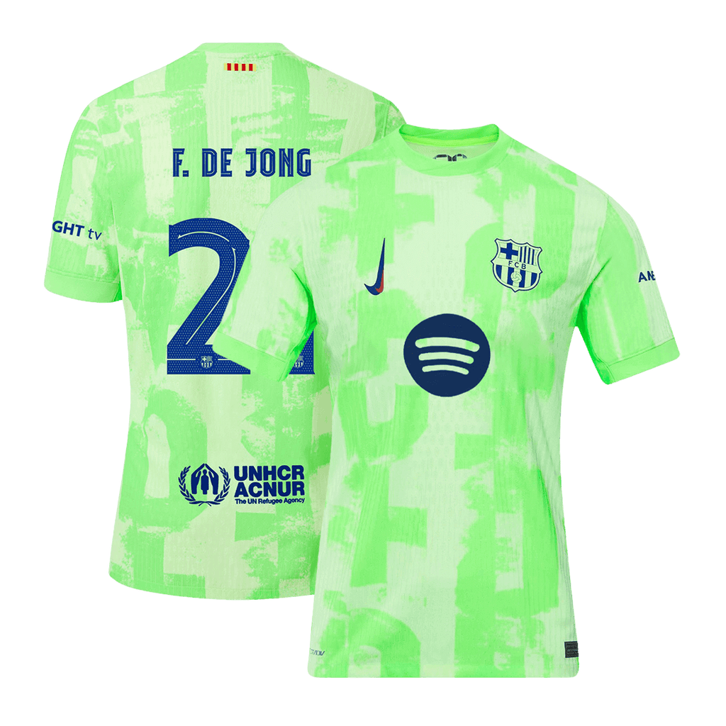 Soccer Kits Authentic F.DE JONG #21 Barcelona Third Away Soccer Jersey 2024/25 - UCL£¨Spotify Logo Without Text£©