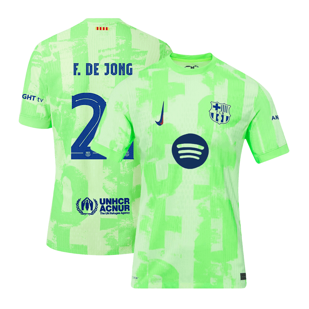 Soccer Kits Authentic F.DE JONG #21 Barcelona Third Away Soccer Jersey 2024/25 - UCL£¨Spotify Logo Without Text£©