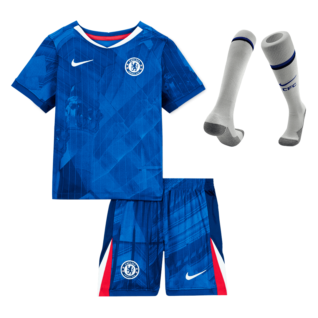 Maillot de football Chelsea domicile pour enfant (maillot, short, chaussettes) 2025/26 Bleu
