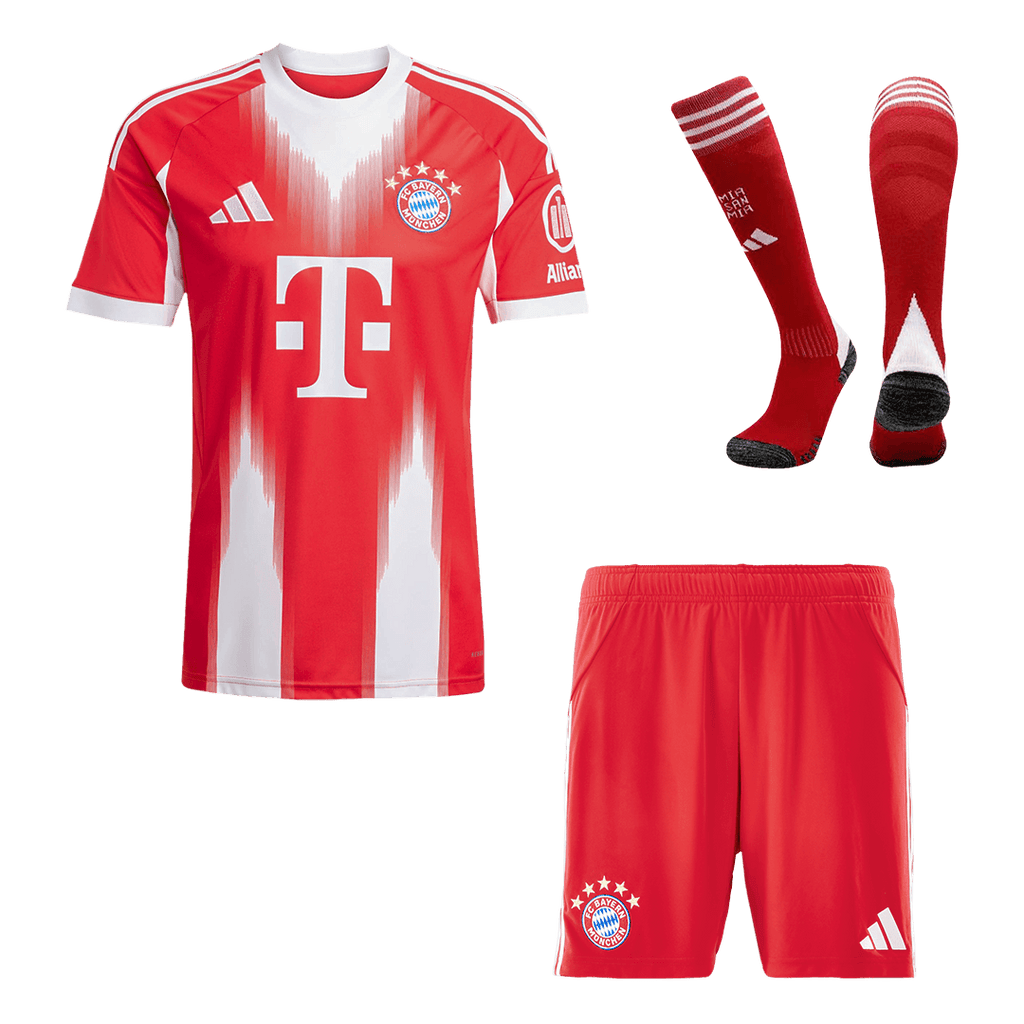Soccer Kits Bayern Munich Home Soccer Jersey Kit(Jersey+Shorts+Socks) 2025/26 Red
