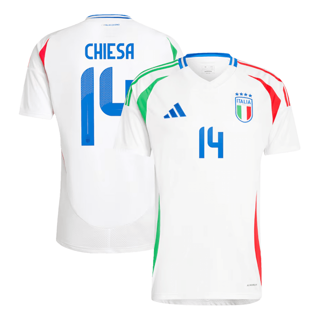Soccer Kits CHIESA #14 Italy Away Soccer Jersey Euro 2024