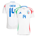 Soccer Kits CHIESA #14 Italy Away Soccer Jersey Euro 2024