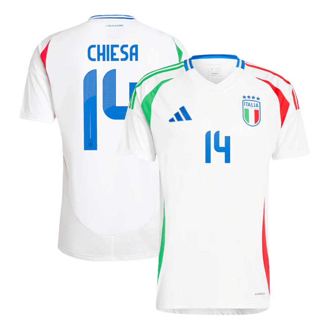 Soccer Kits CHIESA #14 Italy Away Soccer Jersey Euro 2024