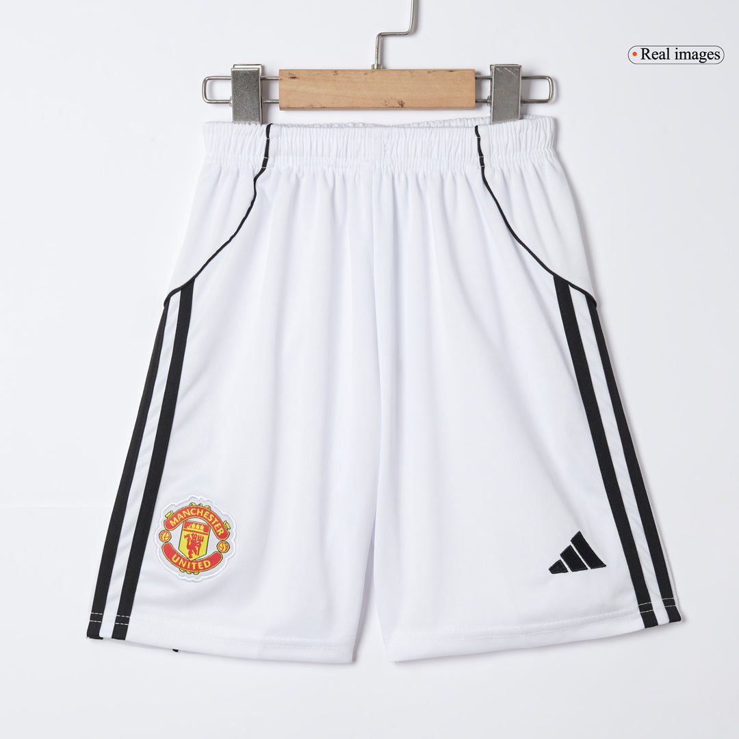 Kit de fútbol para niños: camiseta local del Manchester United (camiseta, pantalones cortos y calcetines) 2025/26