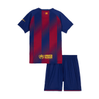 Maillot de football domicile Barcelone pour enfant (maillot + short) 2025/26 rouge et bleu