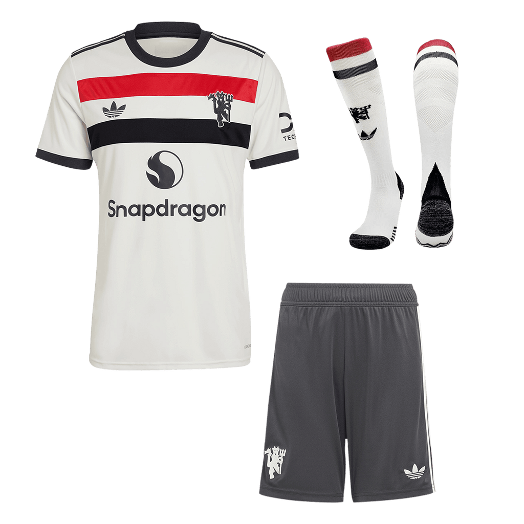 Maillot de football extérieur Manchester United 3e édition (maillot + short + chaussettes) 2024/25