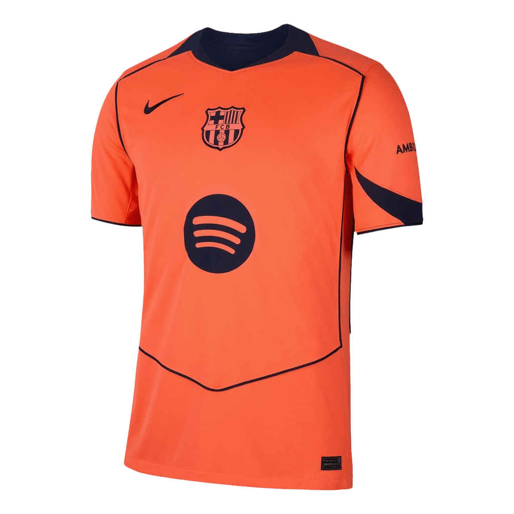 Soccer Kits Barcelona Third Away Soccer Jersey 2025/26 Orange
