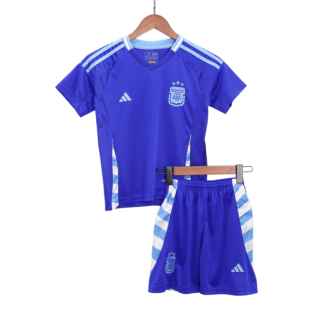 Maillot de football extérieur Argentine pour enfant (maillot, short, chaussettes) 2024