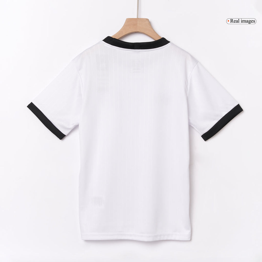 Camiseta de fútbol infantil del 125.º aniversario de Alemania (camiseta y pantalón corto) 2025, color blanco